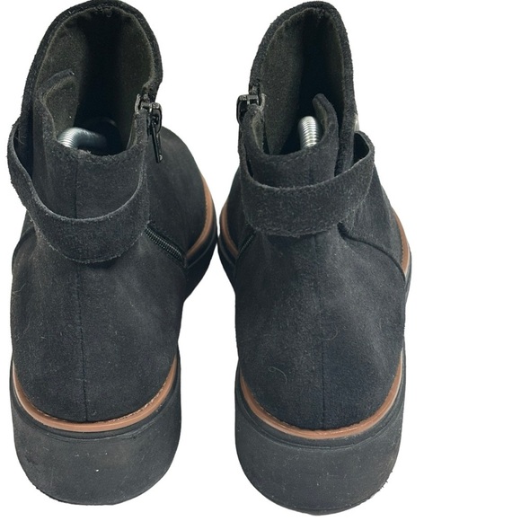 Clark’s Collection Spring “Sharon” Black Leather Suede Ankle Boots Size 9.5 - Picture 7 of 9